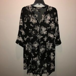 Torrid Georgette Hi-Lo Floral Blouse
